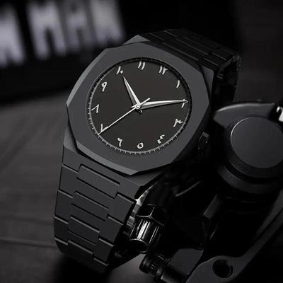 Luxury Black Arabic Numeral Watch