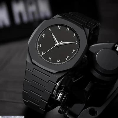 Luxury Black Arabic Numeral Watch