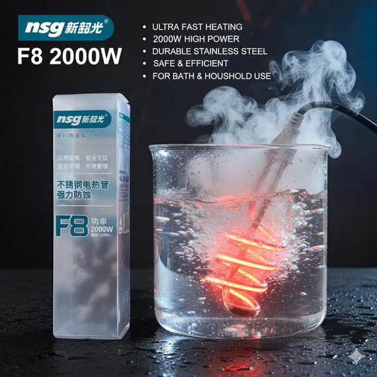 Fast Water Immersion Rod Heater – 2000W for Bathing