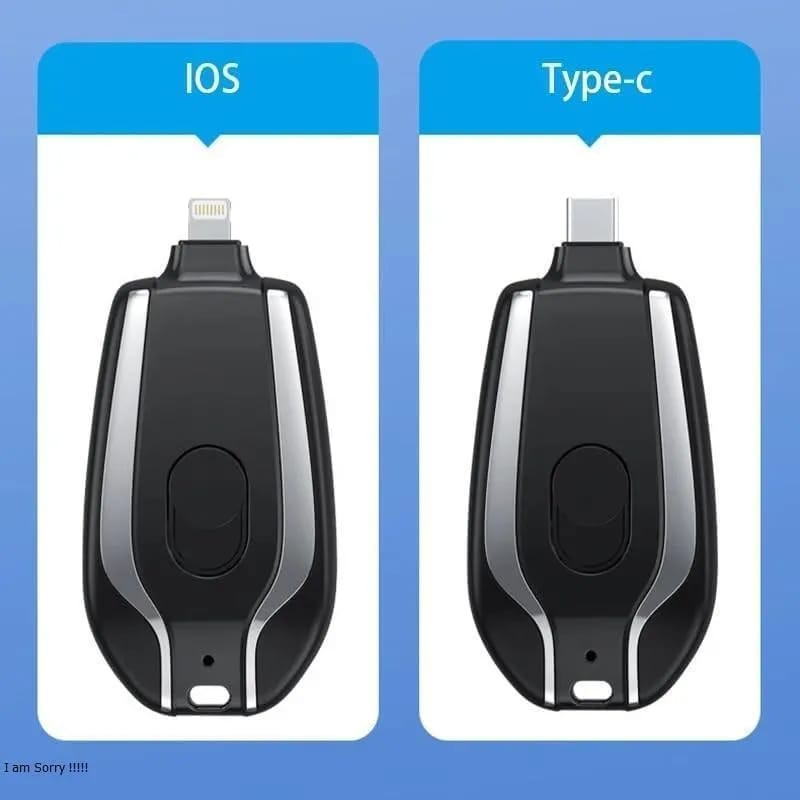 Android Keychain Phone Charger Emergency Power Banks Retractable Plug Power Fast Charging